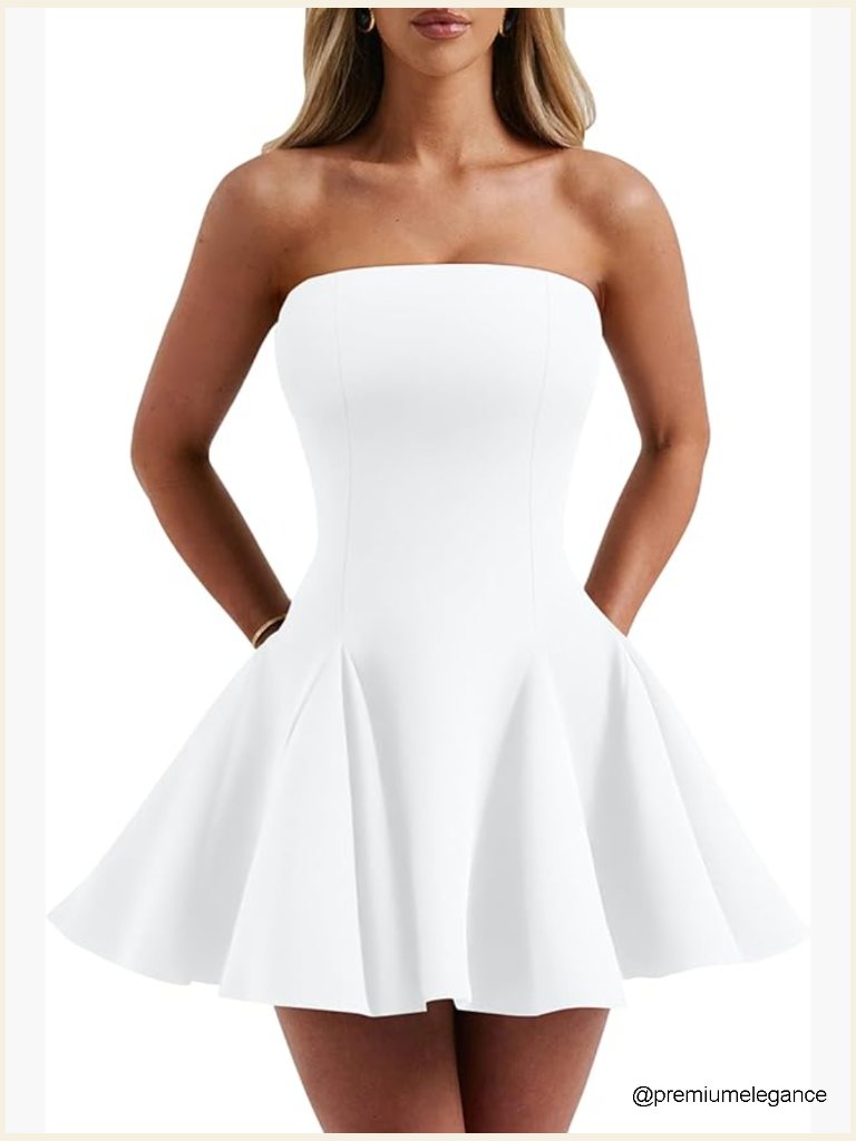 Sexy Strapless Mini Dress Sleeveless Club Party Homecoming Night Out